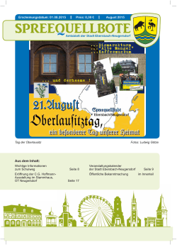 Spreequellbote Ausgabe August 2015 - Ebersbach