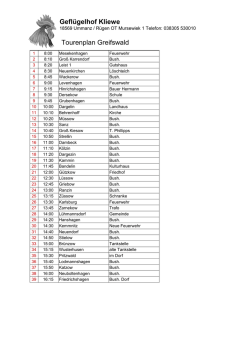 Geflügelhof Kliewe Tourenplan Greifswald