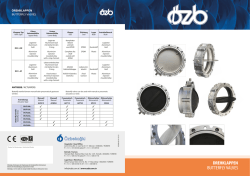 DREHKLAPPEN BUTTERFLY VALVES