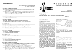 Wochenblatt der Evangelischen Predigergemeinde Erfurt