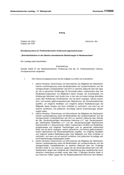 Einsetzungsantrag PUA Islamismus
