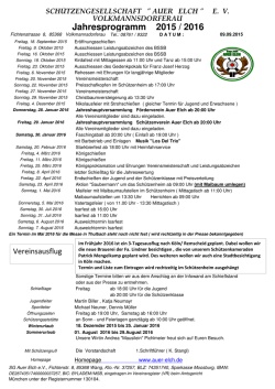 Jahresprogramm 2015-2016 - SG Auer