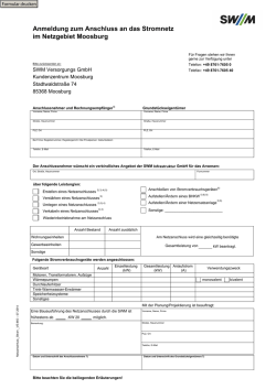 Hausanschluss Strom (Netzgebiet Moosburg)