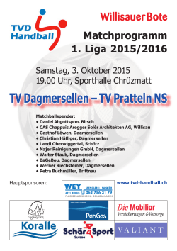 Zum Matchprogramm - TV Dagmersellen Handball