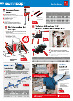 Handwerkzeuge Korpuszwingen- Set KR T&uuml;rfutter