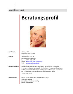 Beratungsprofil - Center for Loyalty