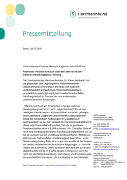 29.07.2015 - Reinhardt: Positive Ansätze täuschen