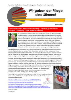 Wir geben der Pflege eine Stimme!