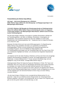 2015-10-15 alla hopp Ruelzheim Pressemitteilung Eroeffnung