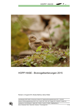 HOPP HASE - Brutvogelkartierungen 2015