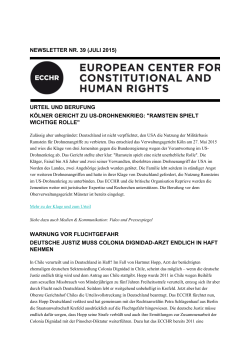 juli 2015 - EUROPEAN CENTER FOR CONSTITUTIONAL AND
