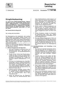 Drucksache 17/10746 - Bayerischer Landtag
