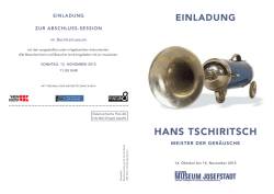 Hans Tschiritsch - Meister der Ger&auml;usche