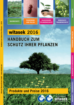 HANDBUCH ZUM SCHUTZ IHRER PFLANZEN 2016