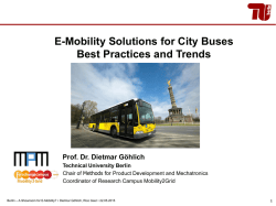E-Mobility Solutions for City Buses Best Practices and Trends Prof