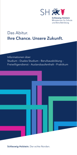 Das Abitur. Ihre Chance. Unsere Zukunft. - Emil-Possehl