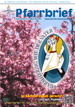 Ist Barmherzigkeit gerecht? Lust auf Psalmen Pfarrbrief Nr. 50