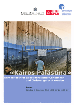 vem Hilfeschrei pal/stinensischer Christinnen und Christen gerecht