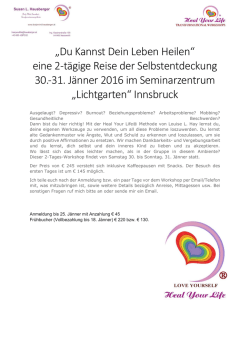 Du Kannst Dein Leben Heilen