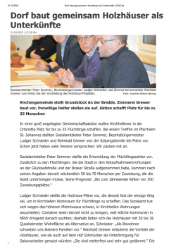 Dorf baut gemeinsam Holzh&auml;user als Unterk&uuml;nfte