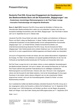 Deutsche Post DHL Group baut Engagement als Hauptsponsor des