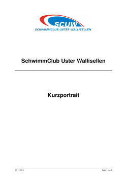Kurzportrait als PDF - SchwimmClub Uster Wallisellen