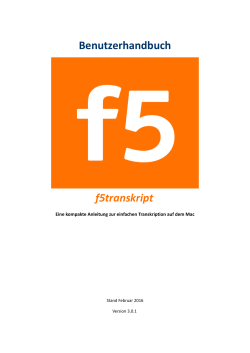 Benutzerhandbuch f5transkript