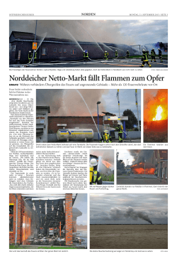 Norddeicher Netto-Markt fällt Flammen zum Opfer
