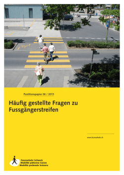 H&auml;ufig gestellte Fragen zu Fussg&auml;ngerstreifen
