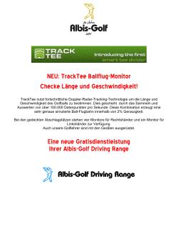 NEU: TrackTee Ballflug-Monitor Checke Länge und Geschwindigkeit!