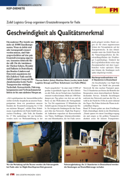 Geschwindigkeit als Qualitätsmerkmal - FM DAS LOGISTIK
