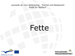 Fette & &Ouml;le