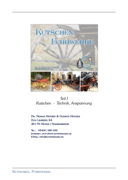 Teil I Kutschen - Technik, Anspannung