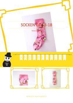 Socken – Nähanleitung Größe 13-18