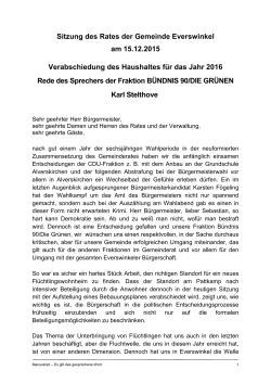 Haushaltsrede 2016 - GRÜNE - Internetversion