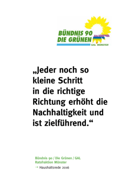 Jeder noch so kleine Schritt in die richtige Richtung