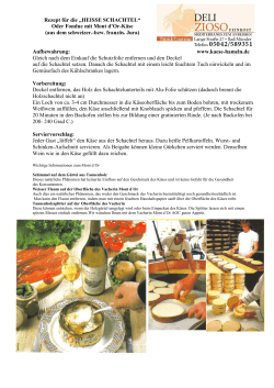 Rezept f&uuml;r die &bdquo;HEISSE SCHACHTEL&ldquo;