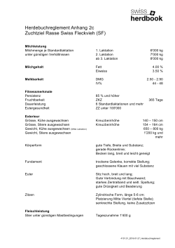 Herdebuchreglement Anhang 2c Zuchtziel Rasse Swiss Fleckvieh