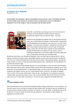 Im Zeichen Ihrer Majest&auml;t