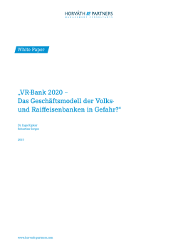 „VR-Bank 2020 – Das Geschäftsmodell der Volks