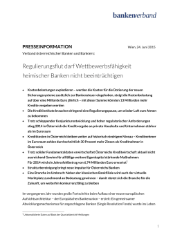 Pressetext - Verband österreichischer Banken und Bankiers