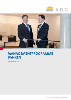 Managementprogramme Banken