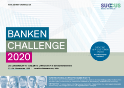 Programmheft - BANKEN CHALLENGE 2020