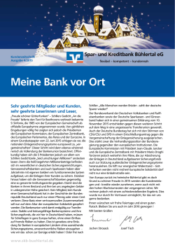 Meine Bank vor Ort - Spar- und Kreditbank Bühlertal eG
