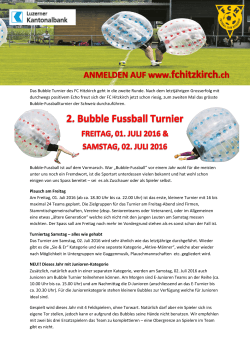 2. Bubble Fussballturnier
