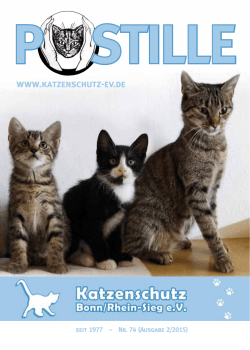 Für unsere Schützlinge - Katzenschutz Bonn Rhein