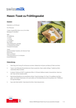 Hasen-Toast zu Fr&uuml;hlingssalat