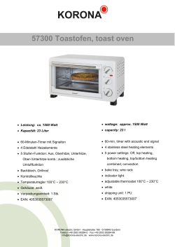 57300 Toastofen, toast oven