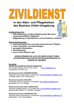 Informationen zum Zivildienst - Sozialhilfeverband Urfahr