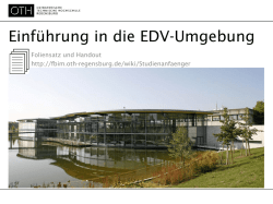 Einf&uuml;hrung in die EDV-Umgebung - oth